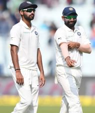Image result for India vs SL Kolkata test Bhuvi and Shami